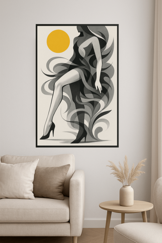 Stylizowany Druk Sztuki Kobiety - CasaNookDecor
