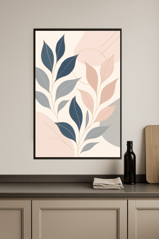 Stylizowany Druk Sztuki Liściowej - CasaNookDecor