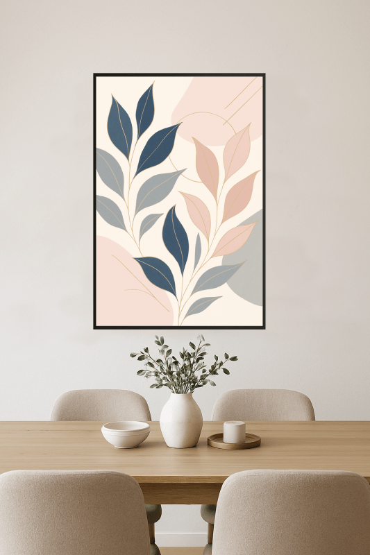 Stylizowany Druk Sztuki Liściowej - CasaNookDecor