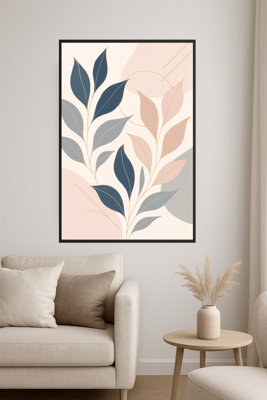 Stylizowany Druk Sztuki Liściowej - CasaNookDecor