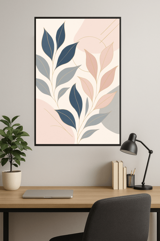 Stylizowany Druk Sztuki Liściowej - CasaNookDecor