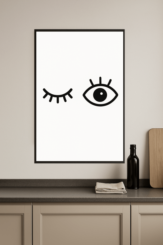 Stylizowany Druk Sztuki Oka - CasaNookDecor