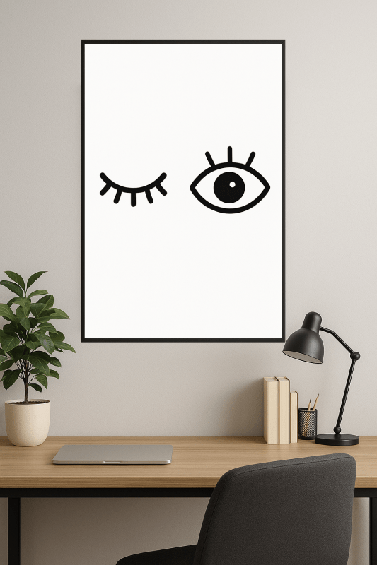 Stylizowany Druk Sztuki Oka - CasaNookDecor