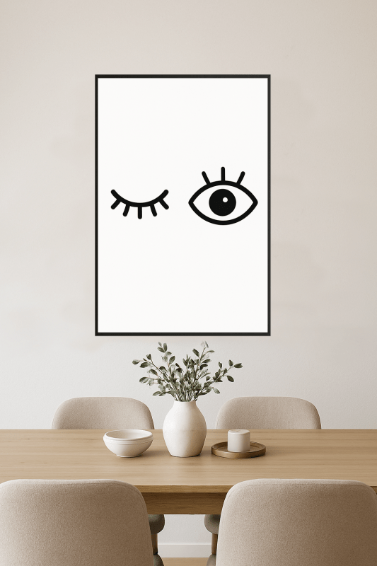 Stylizowany Druk Sztuki Oka - CasaNookDecor