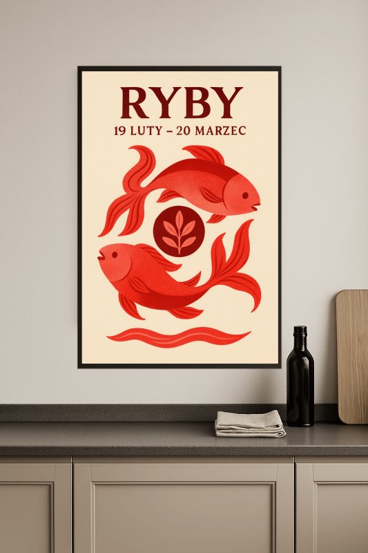 Stylizowany Druk Sztuki Rybnej - CasaNookDecor