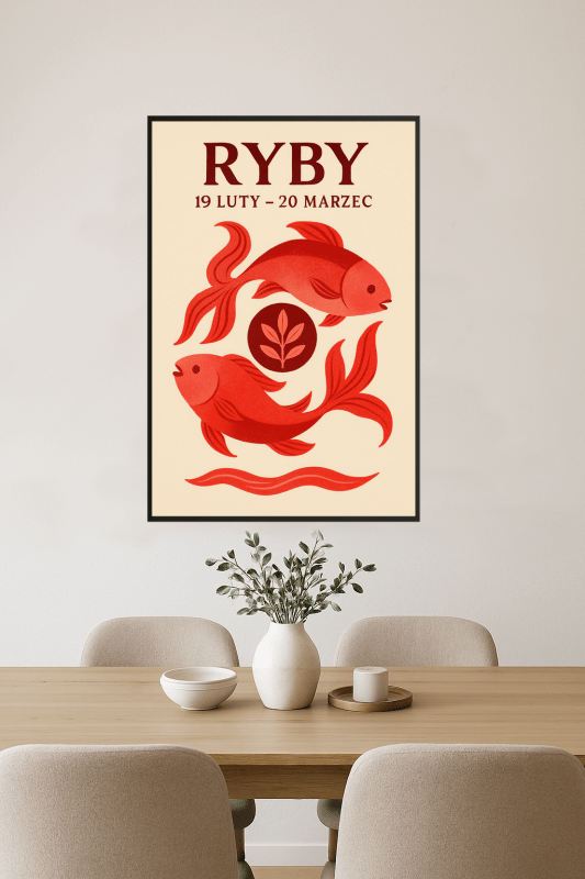 Stylizowany Druk Sztuki Rybnej - CasaNookDecor