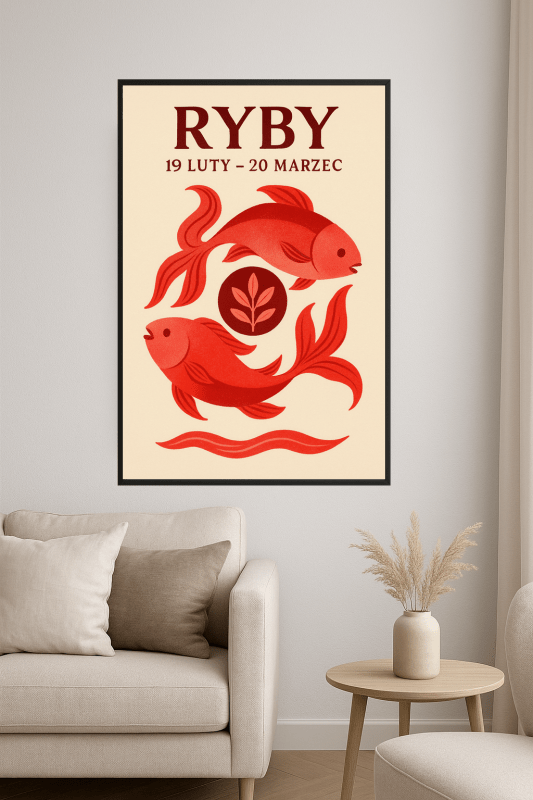 Stylizowany Druk Sztuki Rybnej - CasaNookDecor