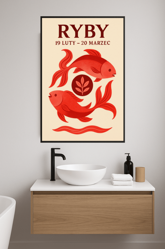 Stylizowany Druk Sztuki Rybnej - CasaNookDecor