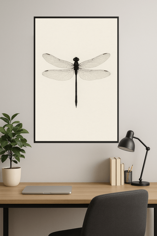 Stylizowany Druk Sztuki Ważki - CasaNookDecor