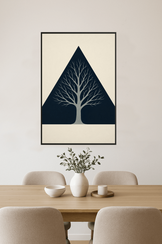 Stylizowany Drzewny Plakat Sztuki - CasaNookDecor