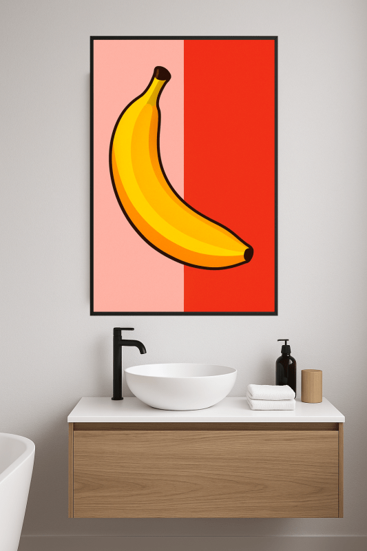 Stylizowany Plakat Sztuki z Bananem - CasaNookDecor