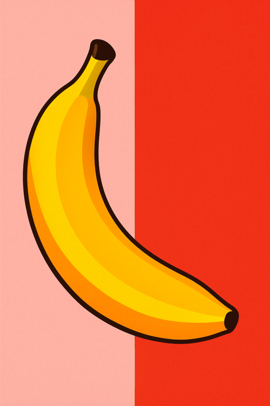 Stylizowany Plakat Sztuki z Bananem - CasaNookDecor