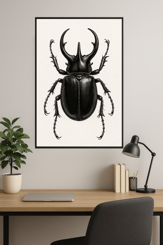 Szczegółowa Ilustracja Chrząszcza - CasaNookDecor