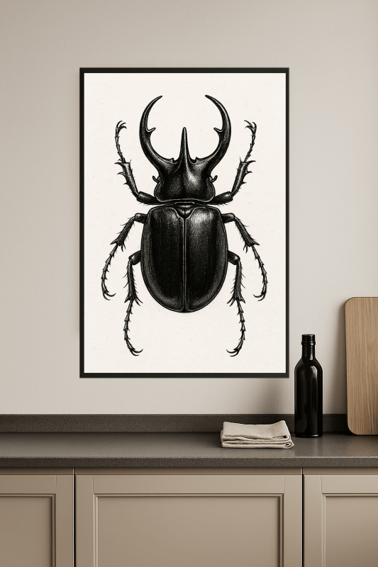 Szczegółowa Ilustracja Chrząszcza - CasaNookDecor