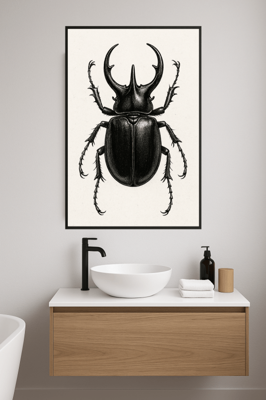 Szczegółowa Ilustracja Chrząszcza - CasaNookDecor