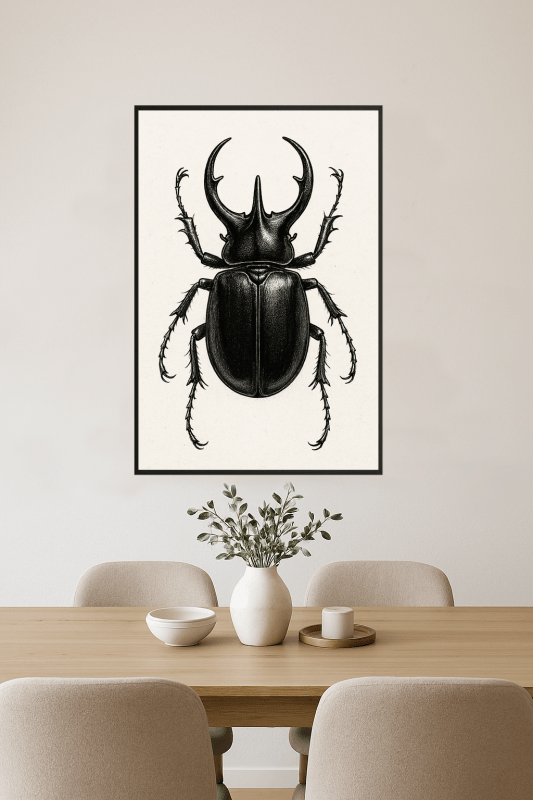 Szczegółowa Ilustracja Chrząszcza - CasaNookDecor