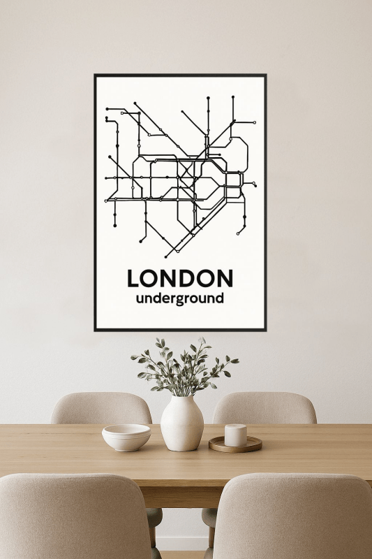 Sztuka Mapy Metra Londyńskiego - CasaNookDecor