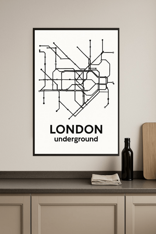 Sztuka Mapy Metra Londyńskiego - CasaNookDecor