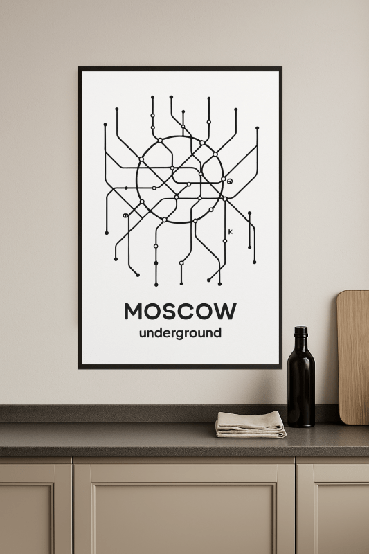 Sztuka Mapy Metra Moskwy - CasaNookDecor