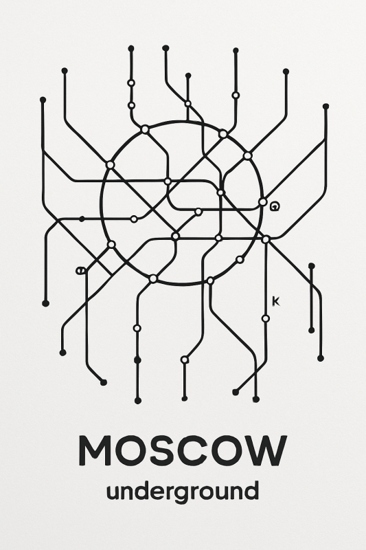 Sztuka Mapy Metra Moskwy - CasaNookDecor