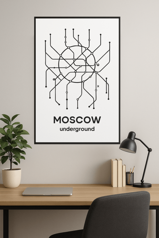 Sztuka Mapy Metra Moskwy - CasaNookDecor