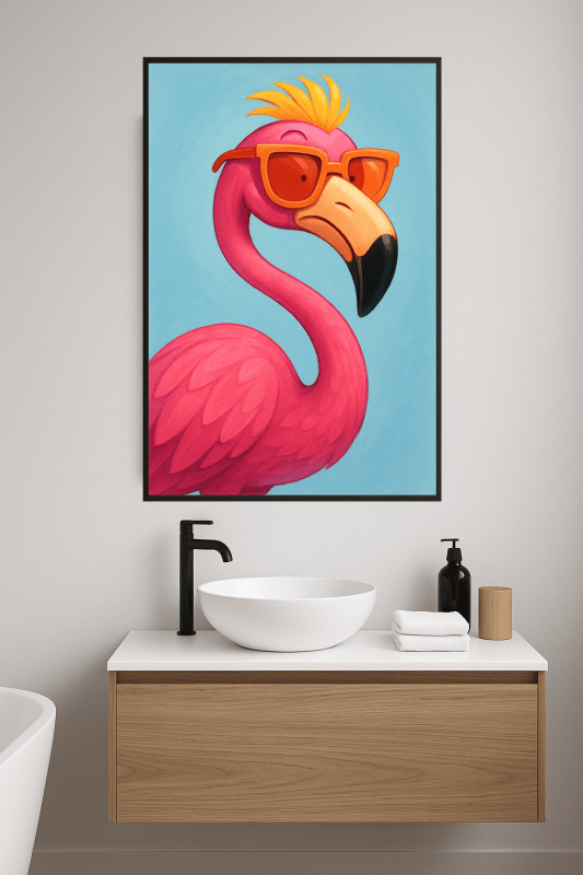 Sztuka Okularów Przeciwsłonecznych Flamingo - CasaNookDecor