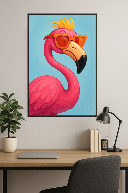 Sztuka Okularów Przeciwsłonecznych Flamingo - CasaNookDecor
