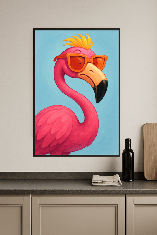 Sztuka Okularów Przeciwsłonecznych Flamingo - CasaNookDecor