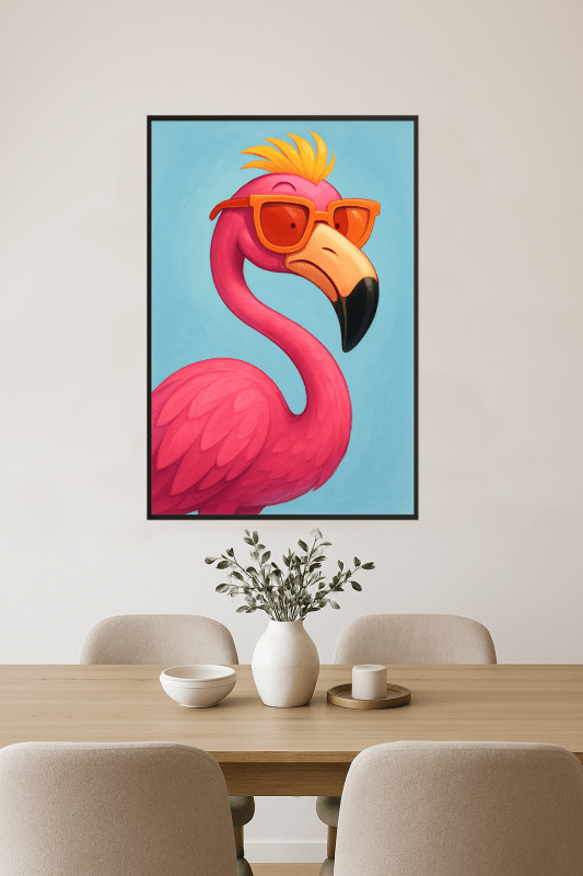 Sztuka Okularów Przeciwsłonecznych Flamingo - CasaNookDecor