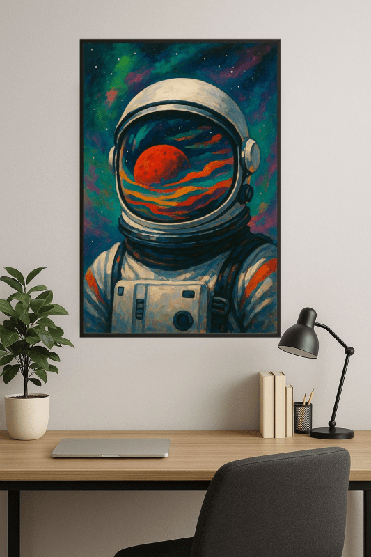 Sztuka Refleksji Astronauty - CasaNookDecor