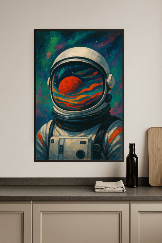 Sztuka Refleksji Astronauty - CasaNookDecor