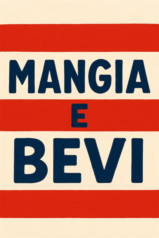 Sztuka Ścienna Mangia E Bevi - CasaNookDecor