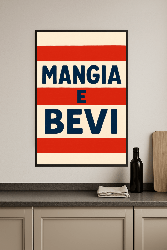Sztuka Ścienna Mangia E Bevi - CasaNookDecor