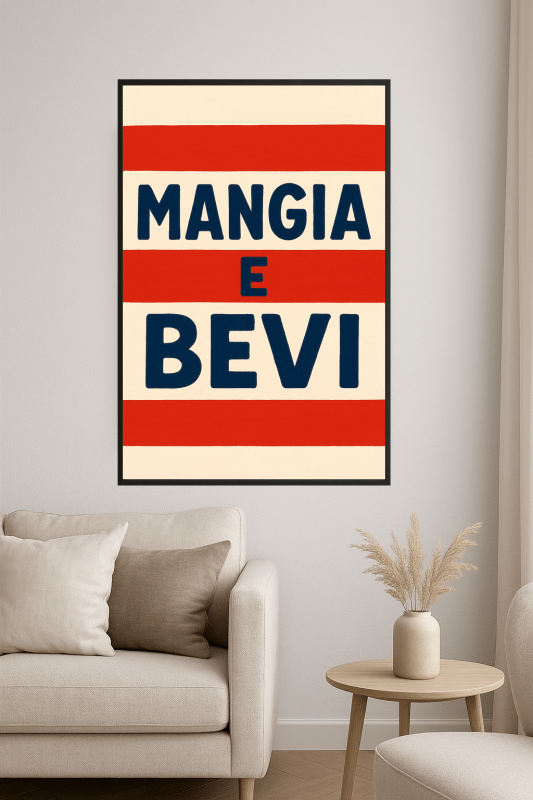 Sztuka Ścienna Mangia E Bevi - CasaNookDecor