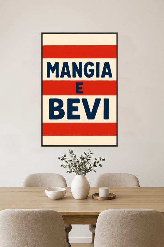Sztuka Ścienna Mangia E Bevi - CasaNookDecor