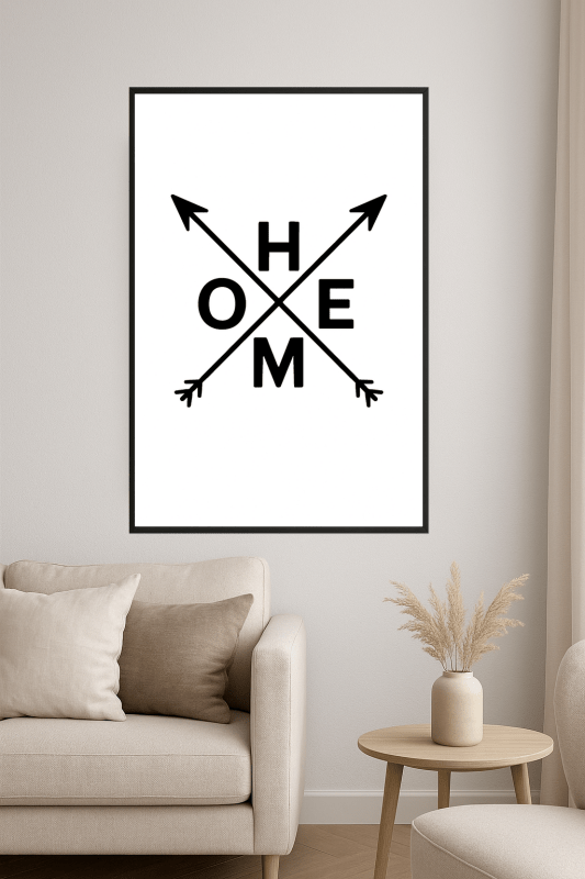 Sztuka Ścienna Strzała Domu - CasaNookDecor