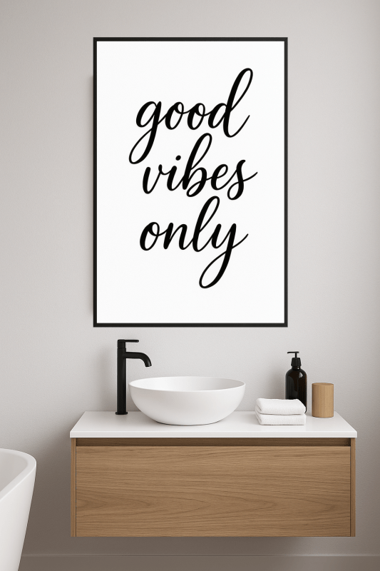 Sztuka Ścienna Tylko Pozytywne Wibracje - CasaNookDecor