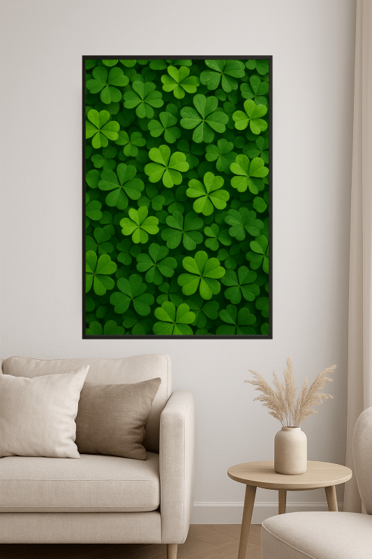 Sztuka Ścienna W Kształcie Liścia Koniczyny - CasaNookDecor