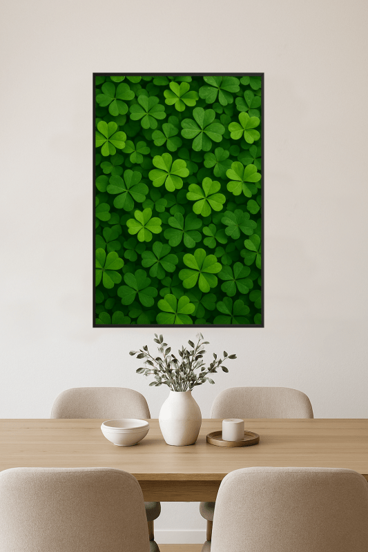Sztuka Ścienna W Kształcie Liścia Koniczyny - CasaNookDecor