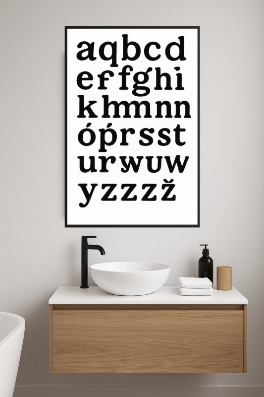 Sztuka Ścienna z Małymi Literami - CasaNookDecor