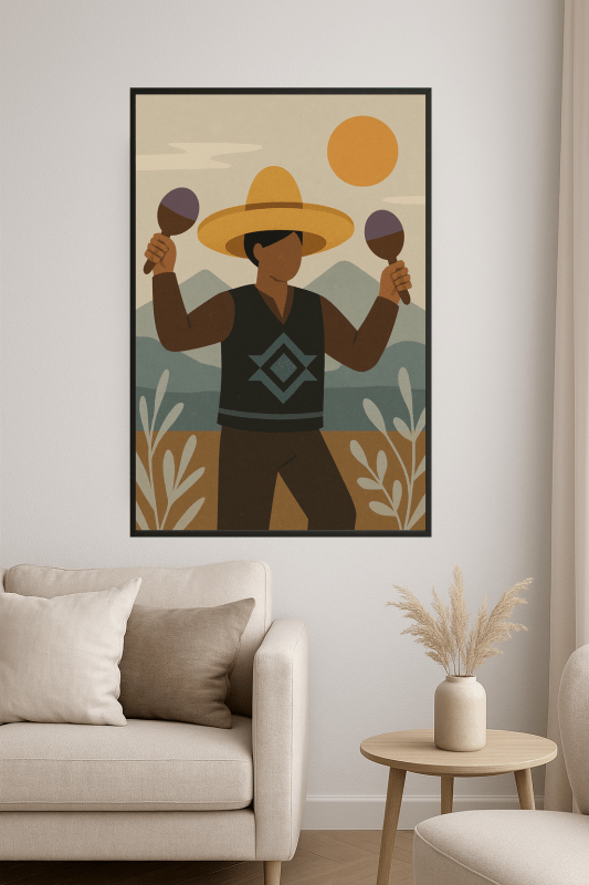 Sztuka Sombrero i Maracas - CasaNookDecor