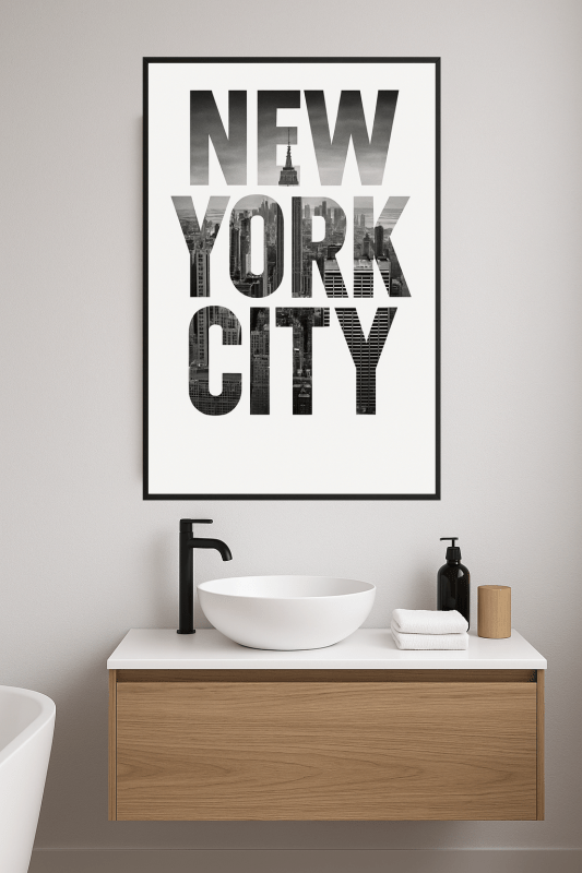 Sztuka Typograficzna Nowego Jorku - CasaNookDecor