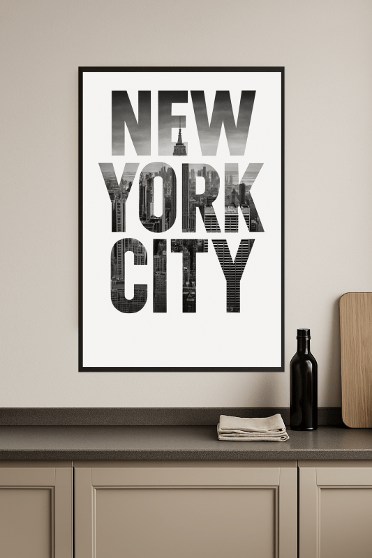 Sztuka Typograficzna Nowego Jorku - CasaNookDecor