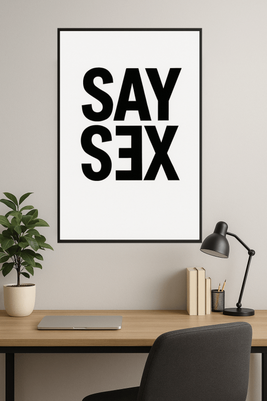 Sztuka Typografii Mówiąca o Seksie - CasaNookDecor
