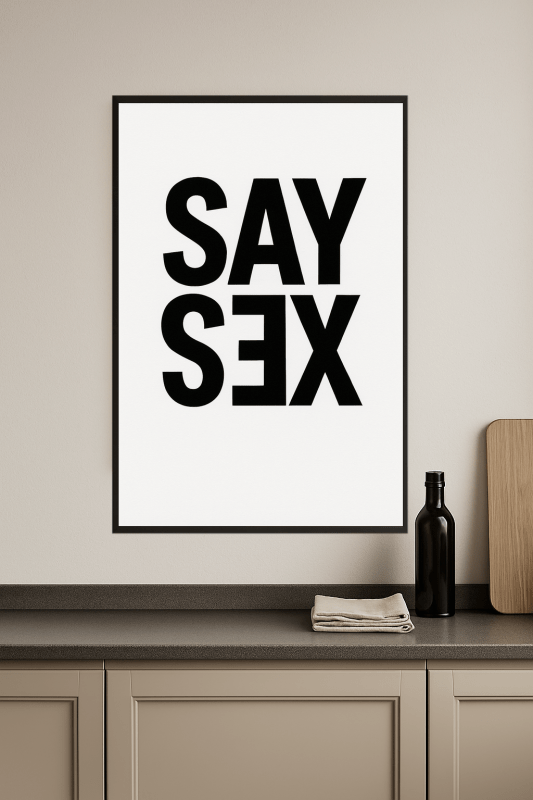 Sztuka Typografii Mówiąca o Seksie - CasaNookDecor