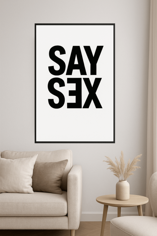 Sztuka Typografii Mówiąca o Seksie - CasaNookDecor