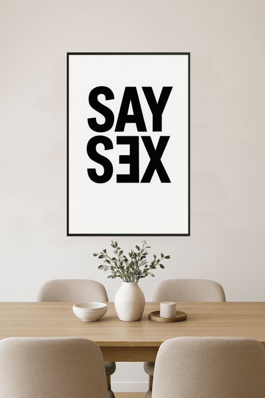 Sztuka Typografii Mówiąca o Seksie - CasaNookDecor