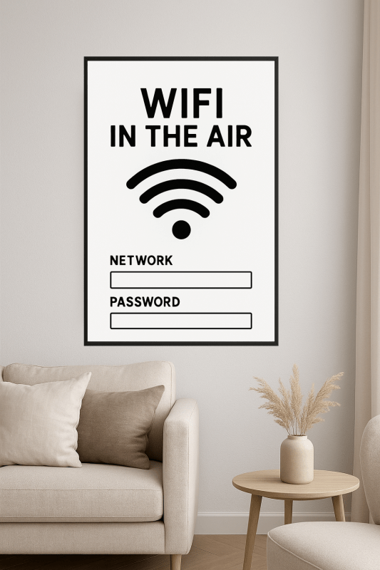 Tablica Informacyjna o Wi - Fi - CasaNookDecor