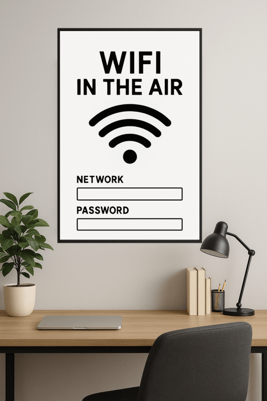 Tablica Informacyjna o Wi - Fi - CasaNookDecor