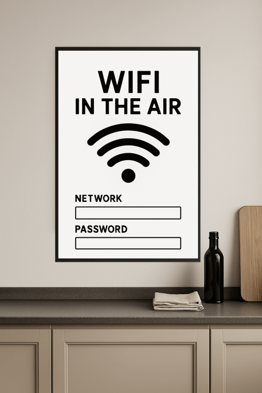 Tablica Informacyjna o Wi - Fi - CasaNookDecor